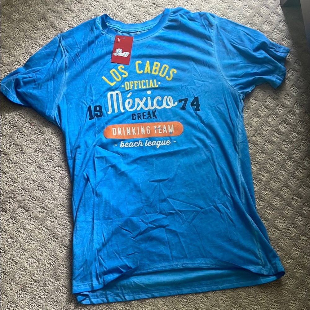 Blue Los Cabos Graphic T-Shirt